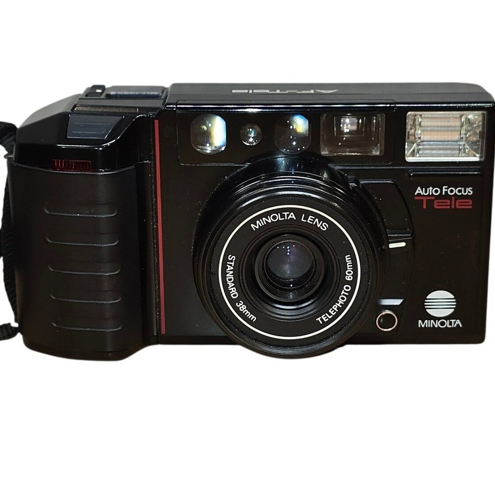 Vintage‎ Minolta AF-Tele Point & Shoot Film Camera 38-60mm Lens Auto Focus READ